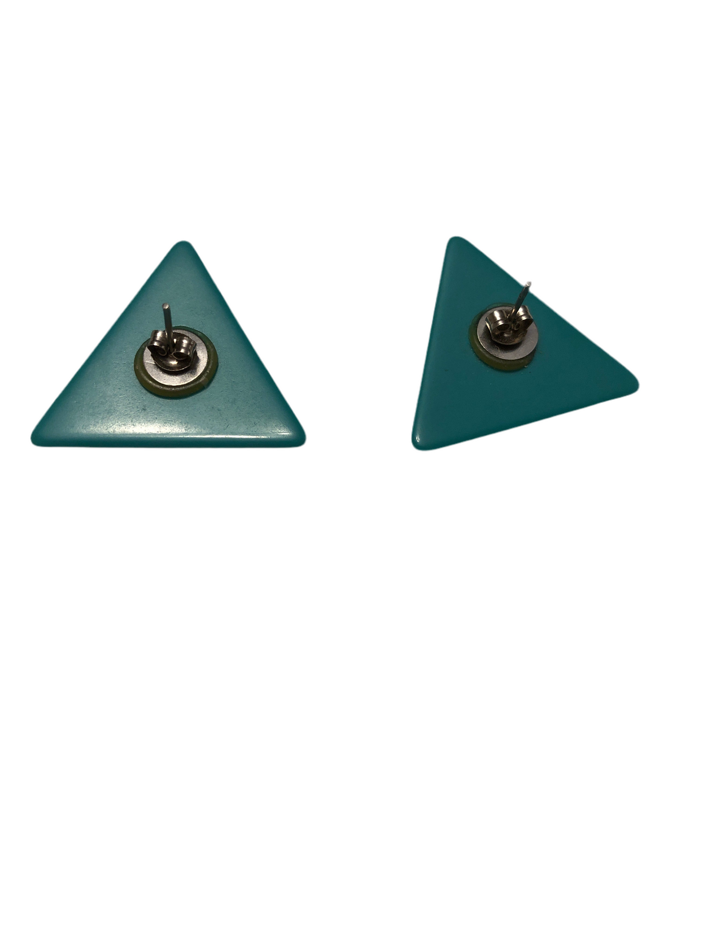 Boucles d’oreilles vintage triangles multicolores années 80