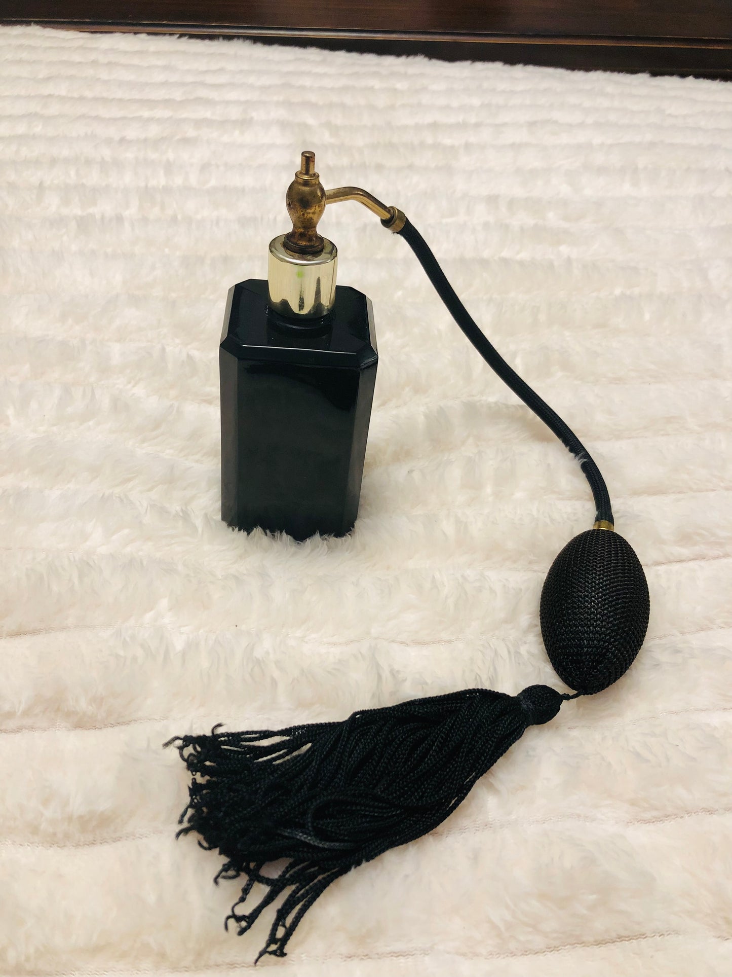 Vintage Black Perfume Atomizer with Tassel