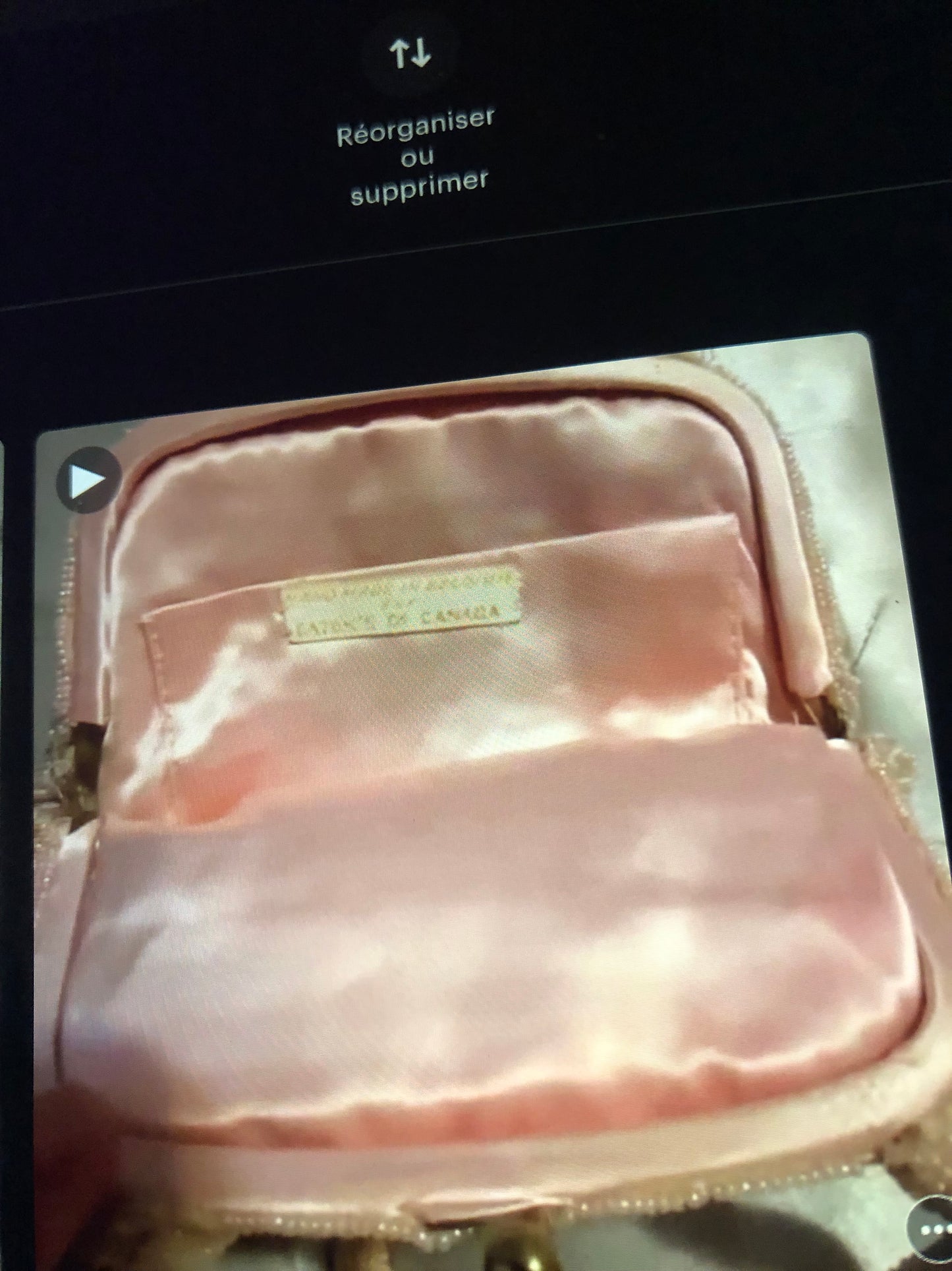 Vintage Pink Beaded Handbag – Made in Canada