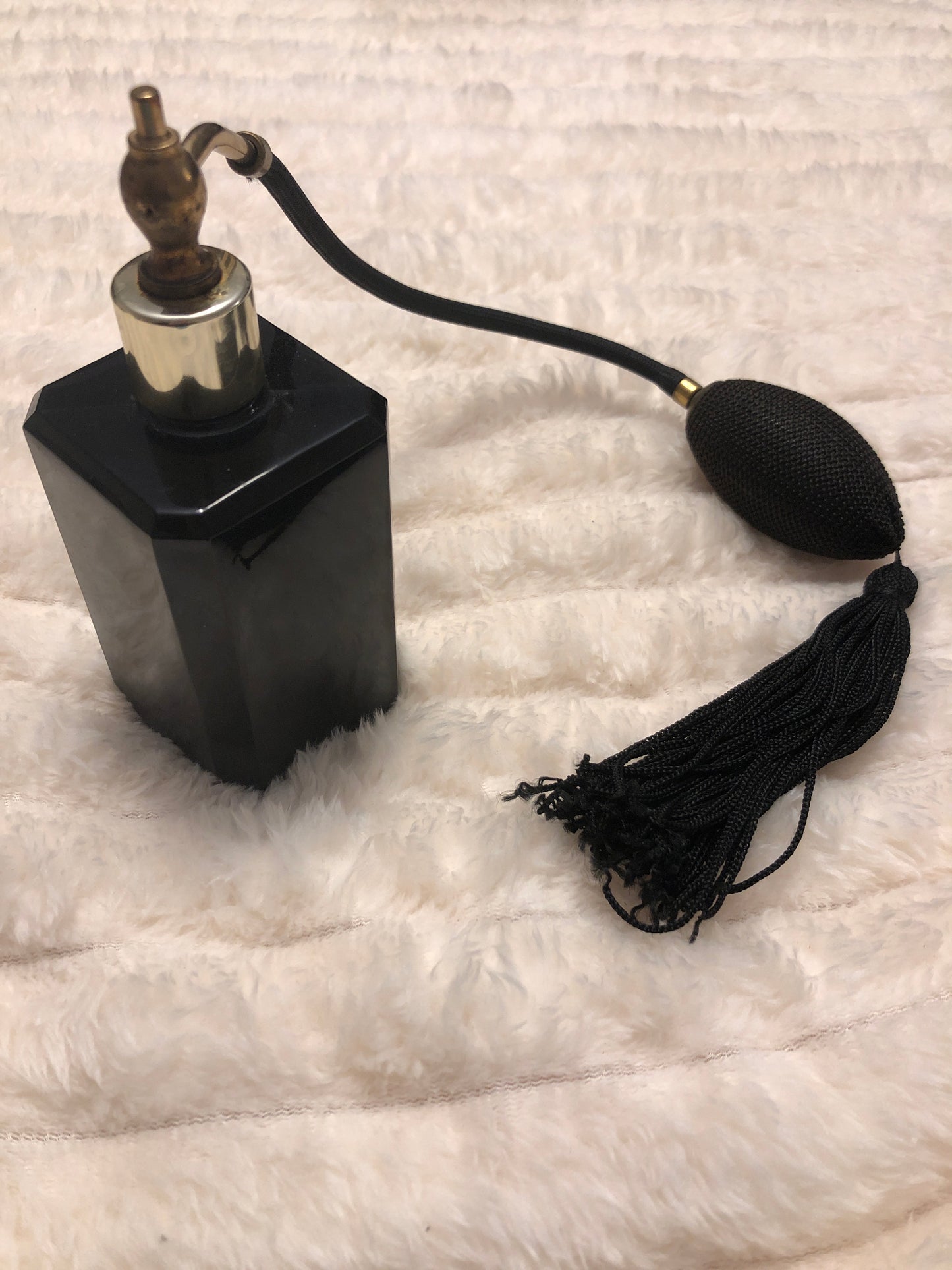 Vintage Black Perfume Atomizer with Tassel